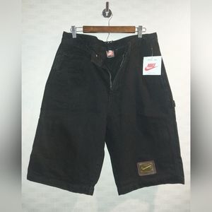 Vintage Swoosh by Nike Team Sports Black Denim Jean Basketball Shorts Mens Sz 34